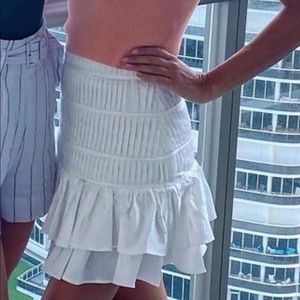 Aje
Reine Ruffled Mini Skirt
Color: WHITE